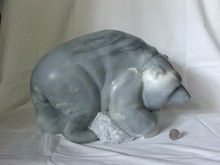 W-113 On The Rocks, Soapstone Sculpture Carving